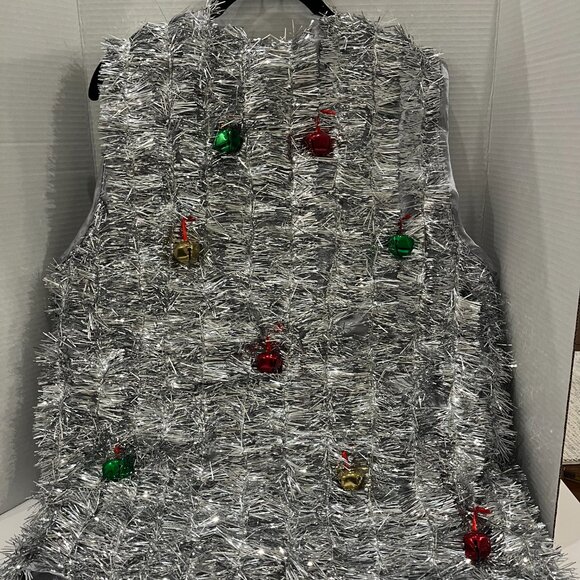 Spencer's Holiday Christmas Sweater Tinsel Vest - Women's - Size Small/Medium - Picture 3 of 5